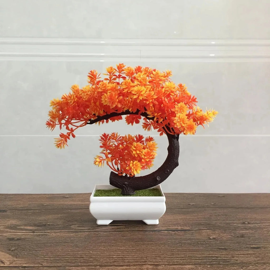Artificial Plants Bonsai Simulated Tree Potted Plants Fake Flowers Table Potted Ornaments