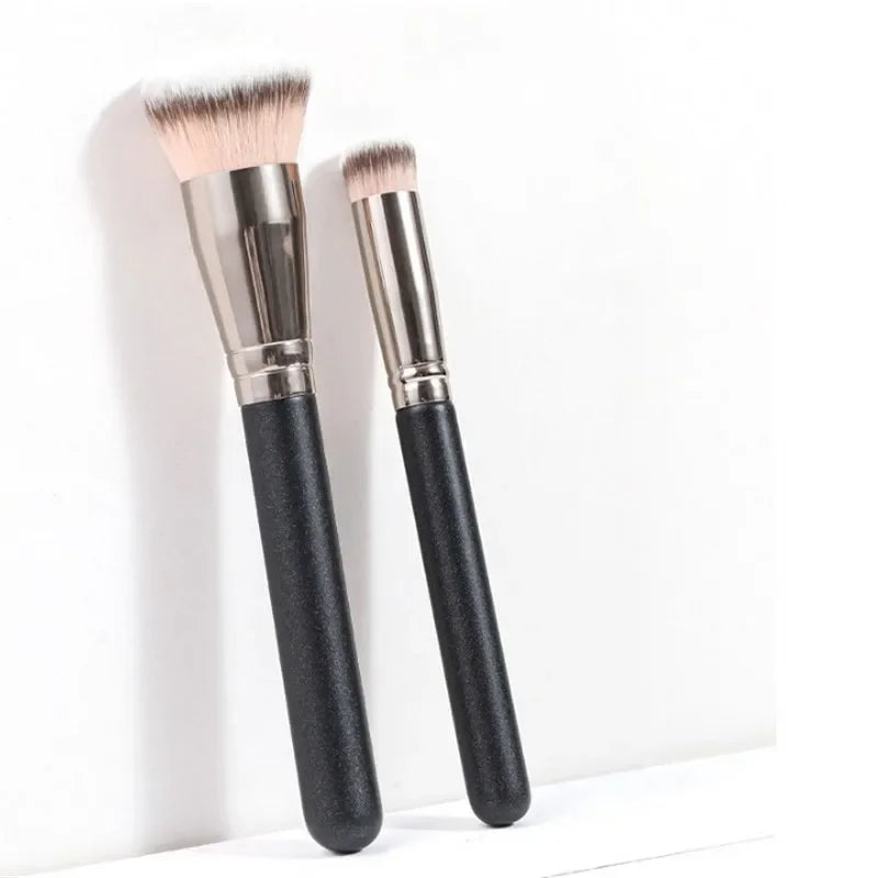 Angled Foundation & Concealer Makeup Brush for Seamless Liquid and Cream Coverage