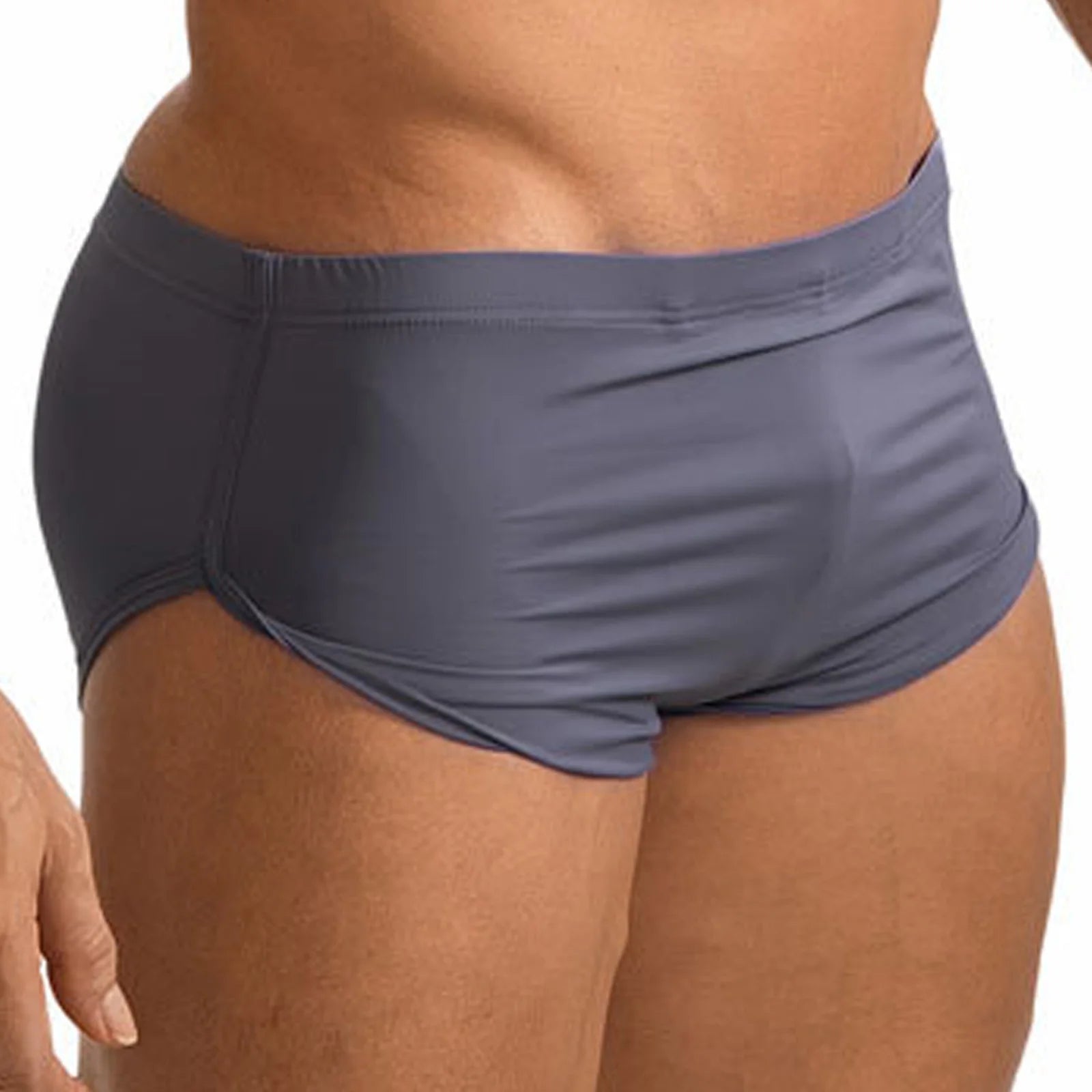 Men Quick Dry Athletic Boxer Shorts Side Split Press Button Elastic Waist Gym Shorts for Fitness Running Cycling