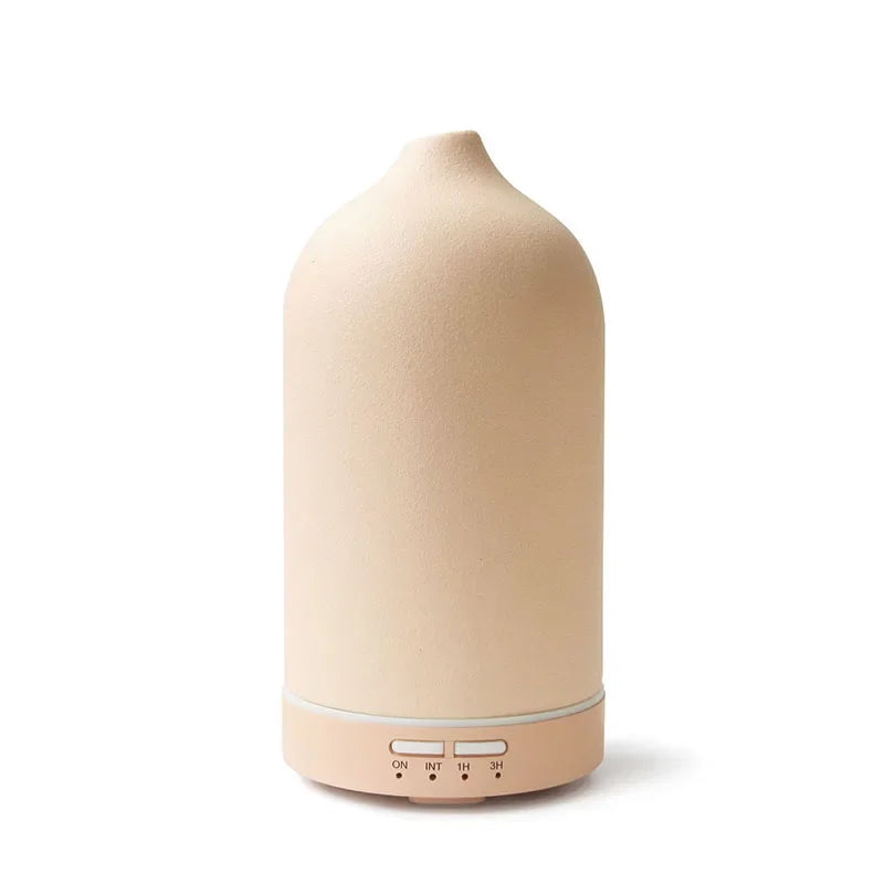 Ceramic Aroma Diffuser – Ultrasonic Humidifier with Timer & Night Light