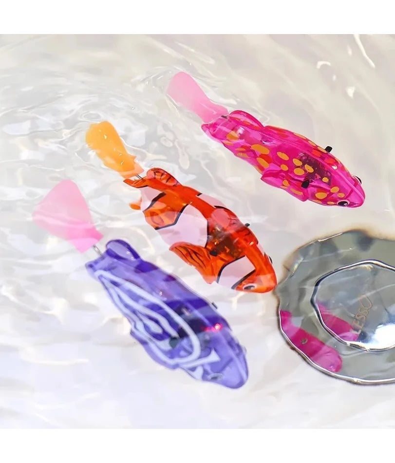Cat Interactive Electric Fish Toy – LED Swimming Robot for Pets & Baby Bath