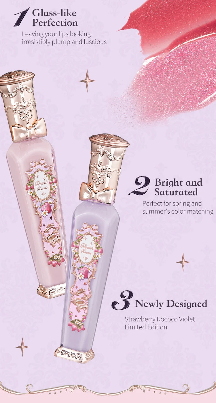 Strawberry Glowy Lip Gloss – Moisturising & Nourishing Full-Size Lip Colour