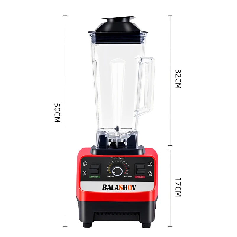 2000W High Power Commercial Blender Heavy Duty Smoothie Ice Crusher Food Processor BPA Free Kitchen Blender