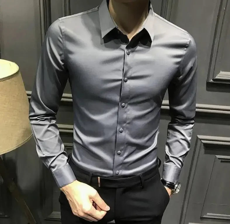 Men’s Long Sleeve Shirt – Elegant & Casual for Office and Everyday