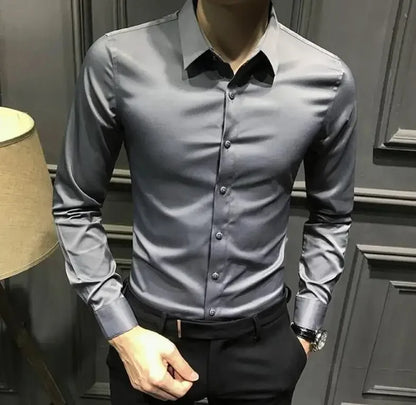 Men’s Long Sleeve Shirt – Elegant & Casual for Office and Everyday
