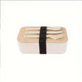 Bamboo Lid Lunch Box Set – Sealed Bento with Cutlery Kit