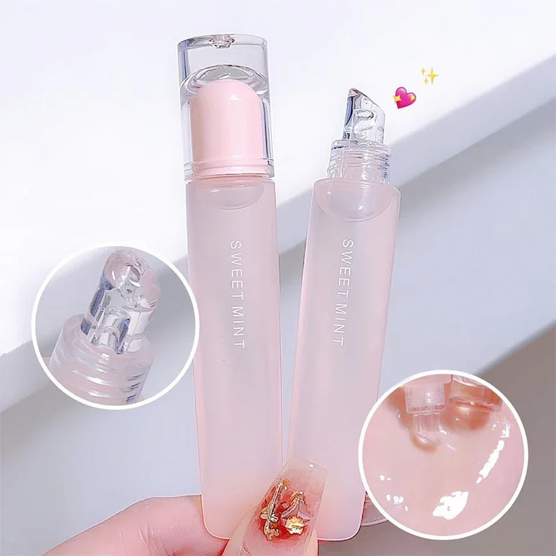 Plumping Crystal Jelly Lip Oil – Moisturising Long-Lasting Transparent Lip Gloss