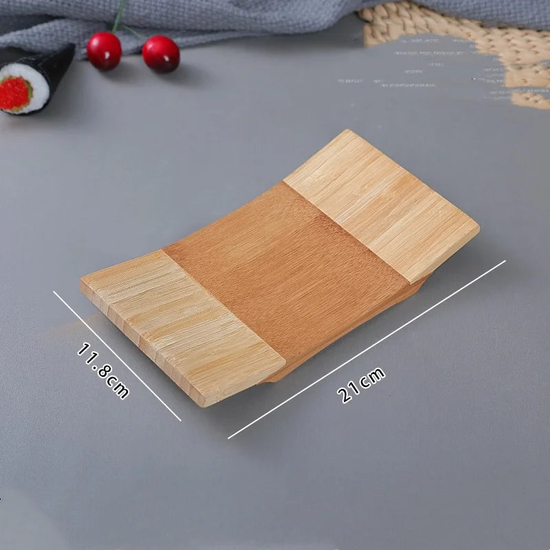 Bamboo Sushi Serving Board – Japanese Sashimi Boat Plate Tray