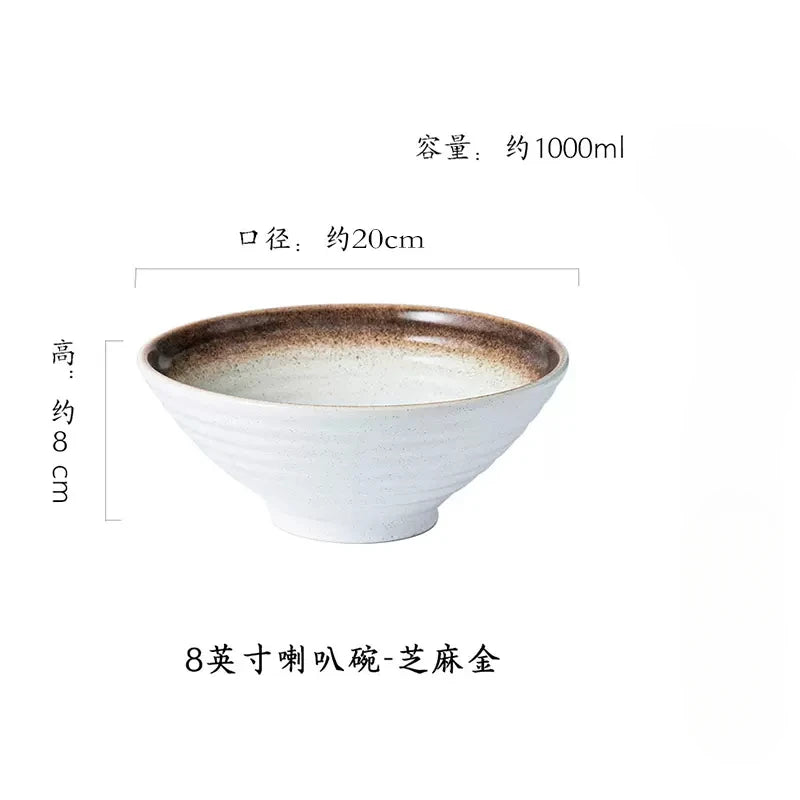 Japanese Ceramic Bowl Set – Creative Ramen & Soup Tableware