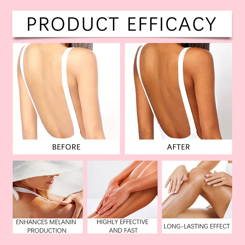 Natural Self Tanning Drops – Herbal Bronzer for Face & Body Sunless Gradual Tan