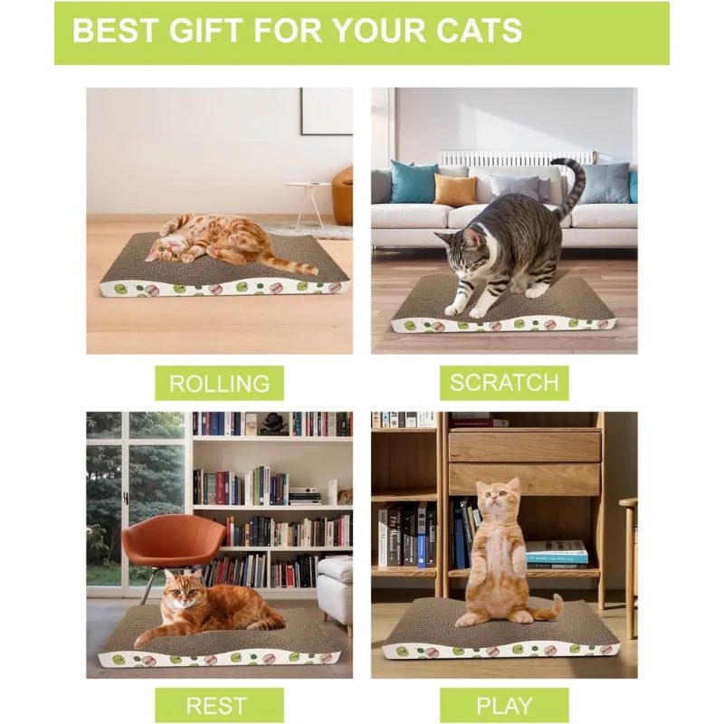 Cat Scratchers Cardboard Cat Scratching Board Durable Grind Claws Corrugated Paper Pets Sofa for Indoor Cats Kittens