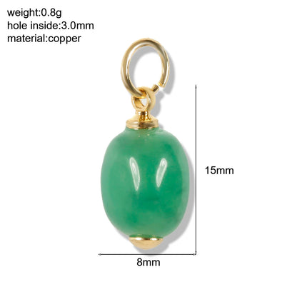 Bohemian Natural Stone Bead Charms for DIY Jewellery Making – Blue & Green Zircon Pendants