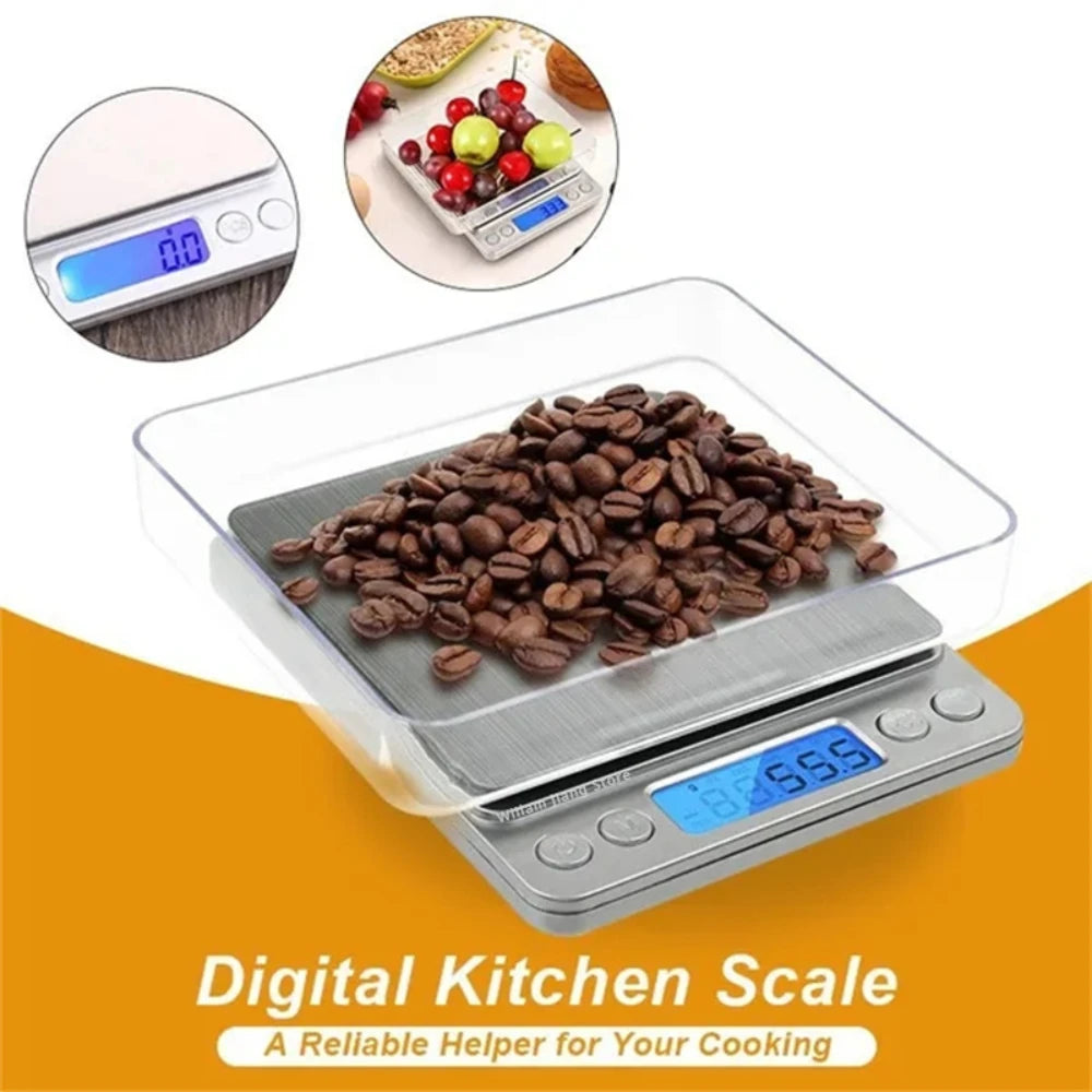 Digital Kitchen Scale – Mini Stainless Steel Precision Gram Scale