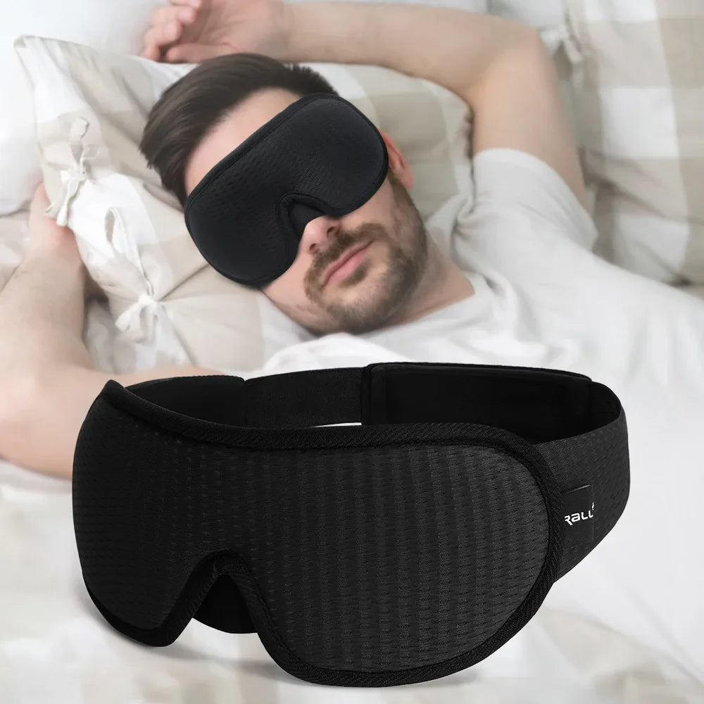 3D Sleep Mask – Soft Breathable Eye Mask for Travel & Night