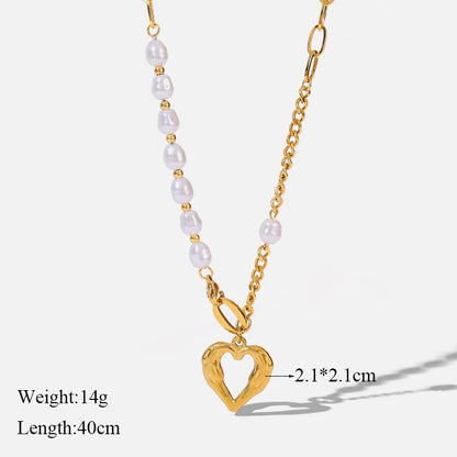 Gold-Plated Heart Pendant Necklace