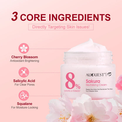 Retinol Anti-Wrinkle Face Set – Serum & Sakura Cream for Fine Lines Hydration & Anti-Aging