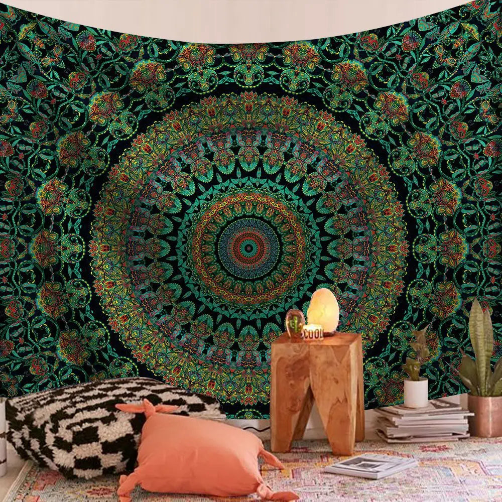 Indian Mandala Wall Tapestry – Boho Psychedelic Wall Hanging Decor