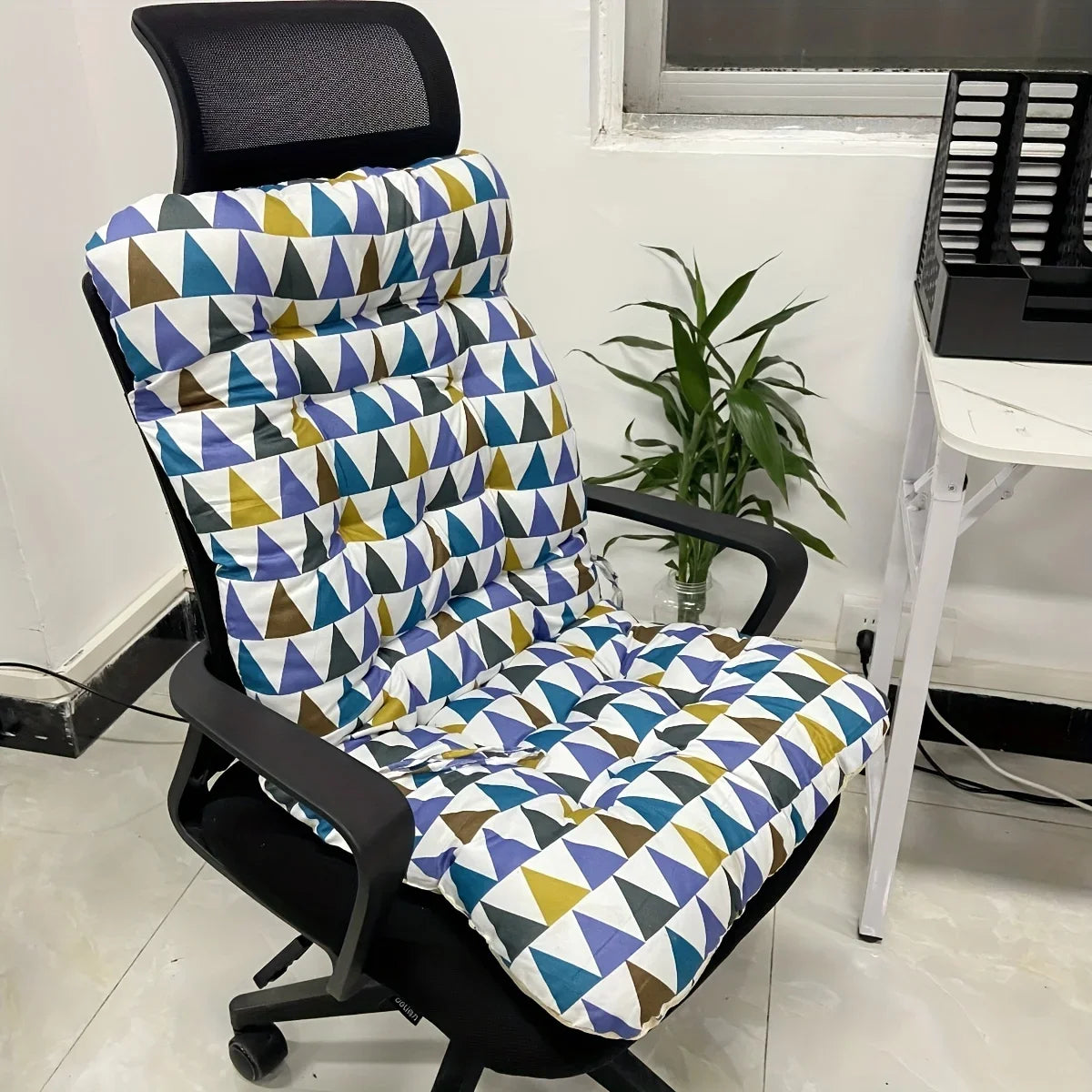 Ergonomic Office Chair Cushion with Integrated Backrest Support - Suitable for Multifunctional Use of Home and Car Seats