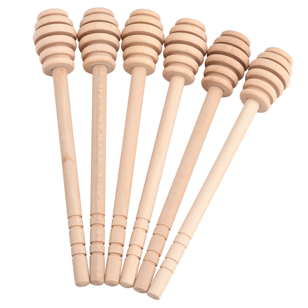 50PCS Wooden Honey Dipper Sticks – Natural Jam & Honey Stirring Sticks