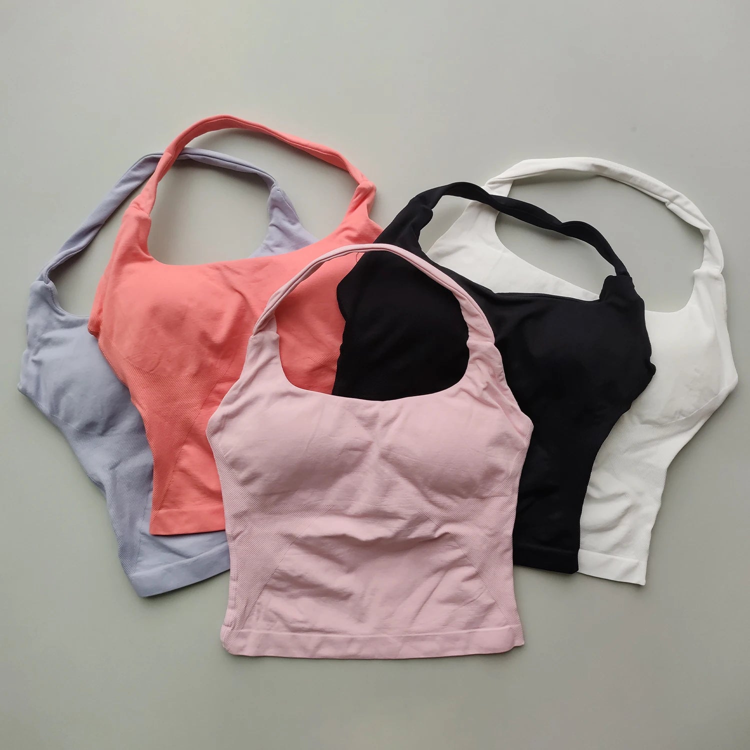 High Impact Halter Neck Push-Up Sports Bra – Backless Yoga & Gym Activewear for Women