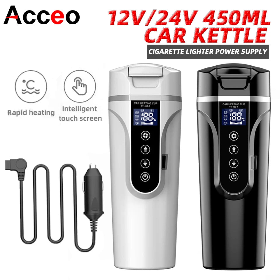 R31 Car Heating Cup – 450ml Smart Temperature Electric Mug