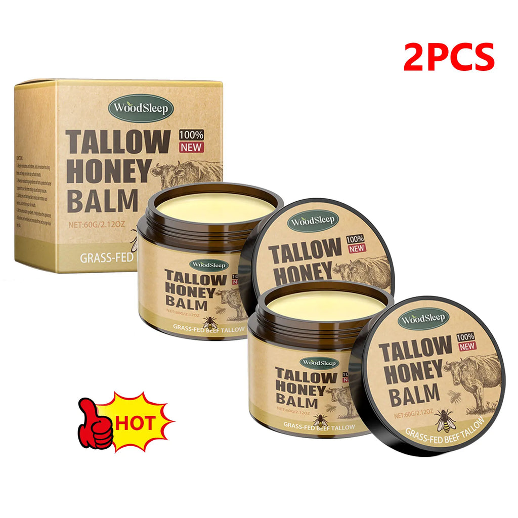 Beef Tallow Honey Balm – Organic Face & Body Moisturizer