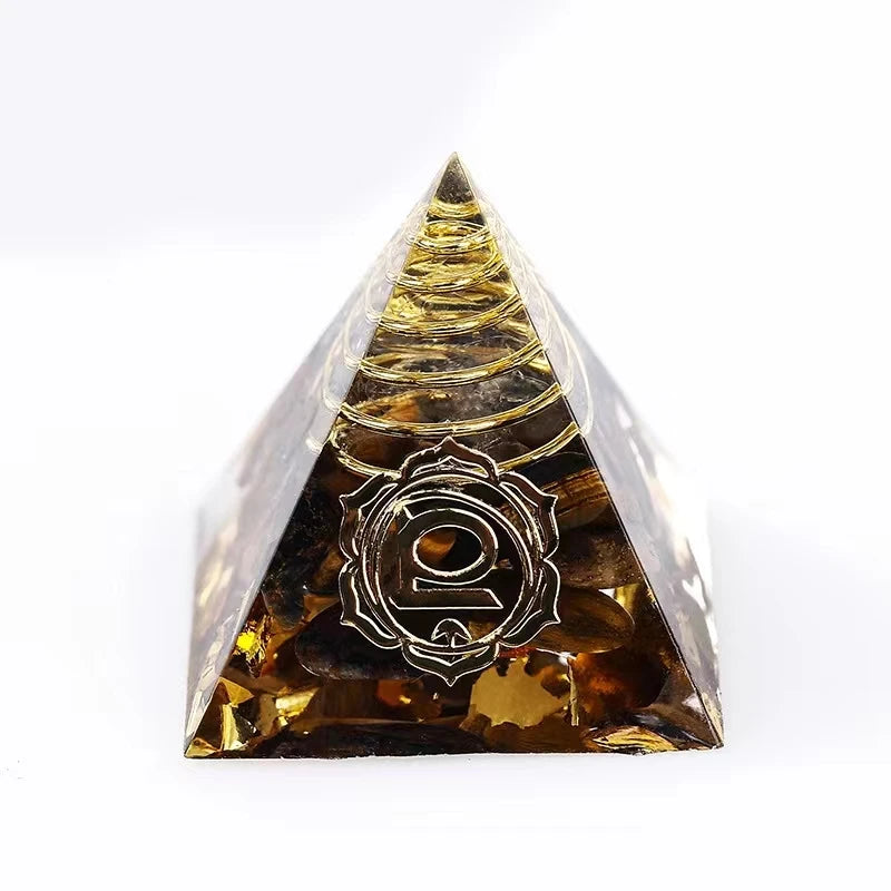 7 pieces per set - Resin crystal pyramid, chakra energy amplifier, a suitable crystal gift for meditation