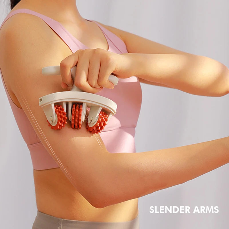 Ring Leg Massager Massage Roller Detachable Handles for Full Body Neck Shoulder Abdominal Muscle Slimming Relaxation