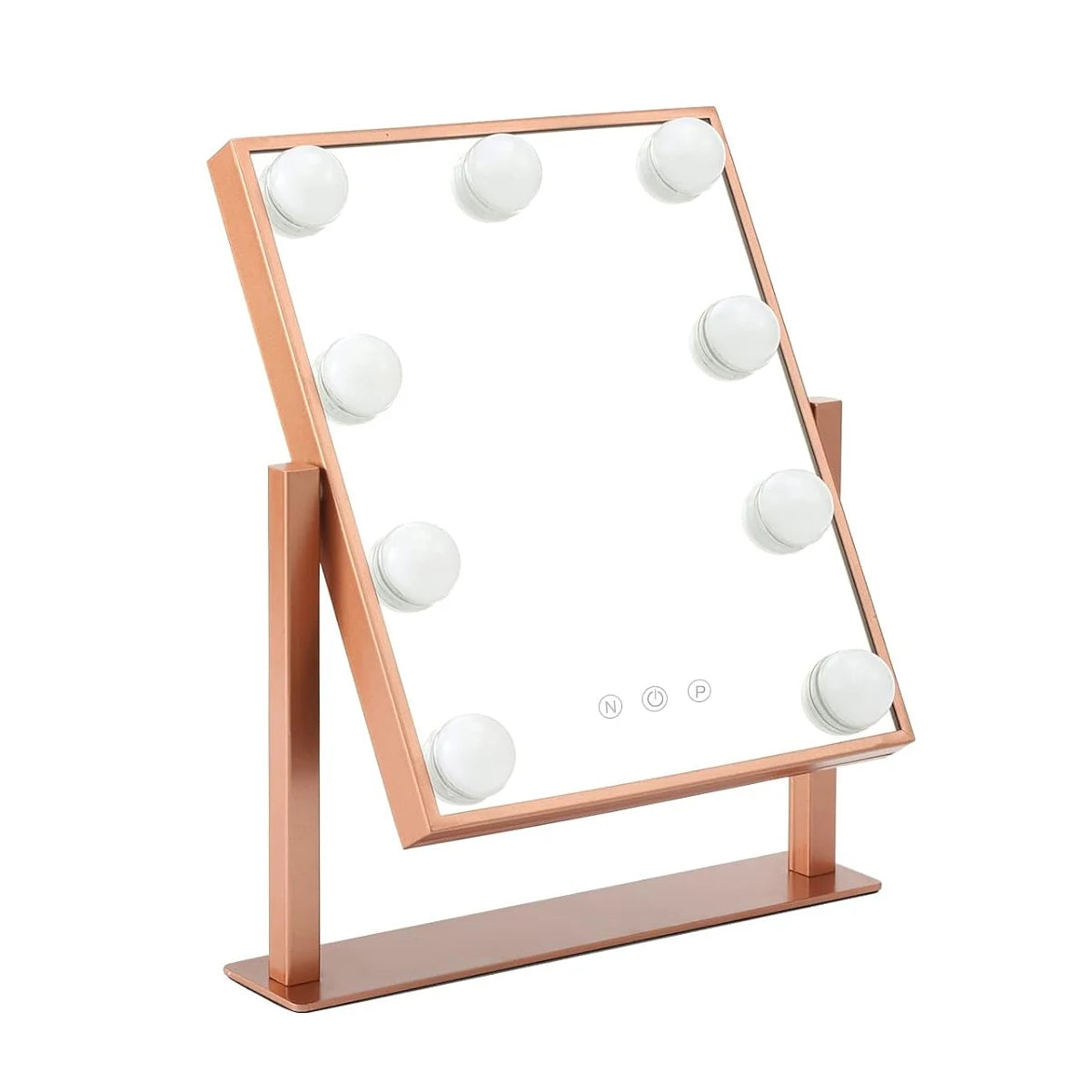 Vanity Mirror with Lights – Hollywood 9 LED Bulbs, 3 Colors & 360° Rotation