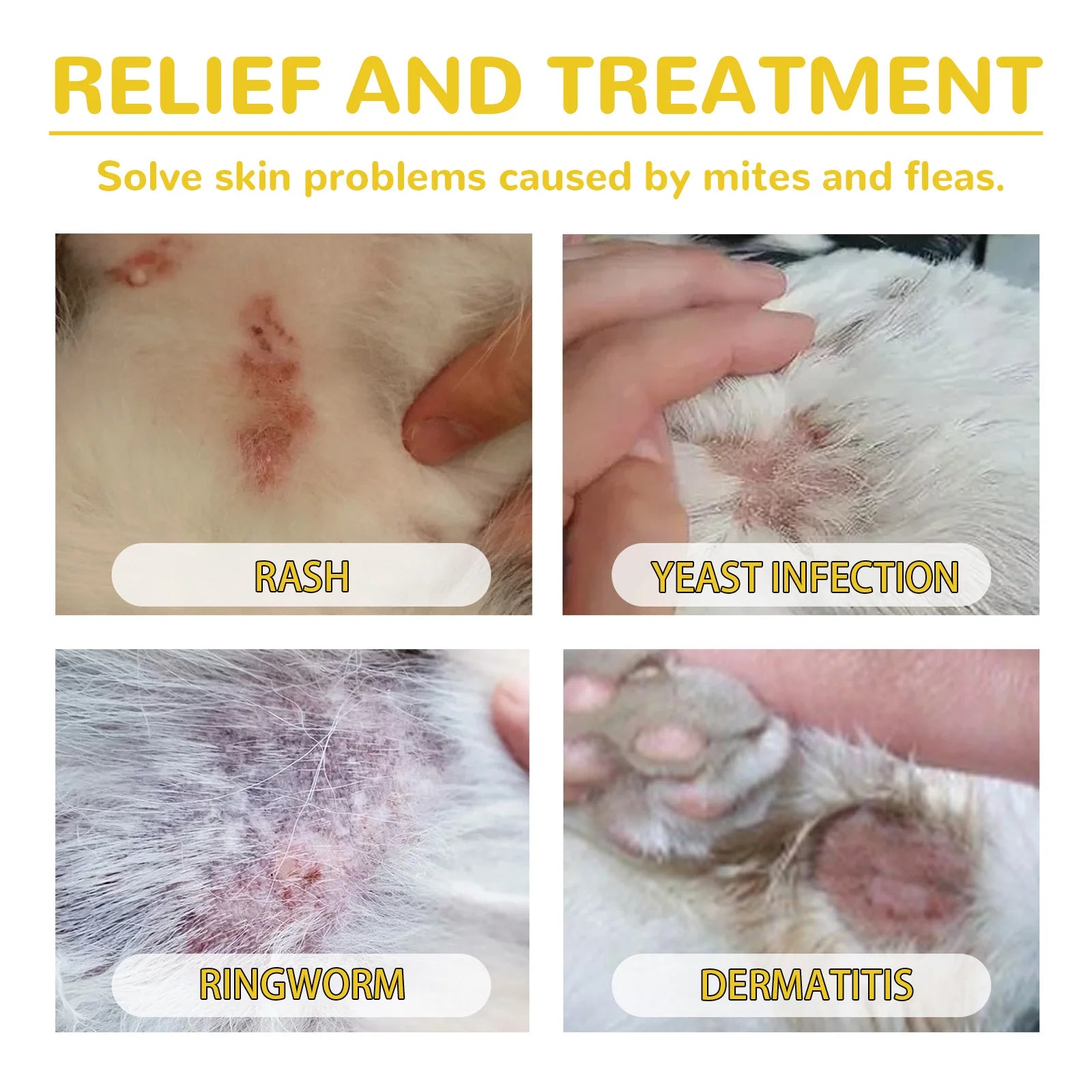 YEGBONG Pet Flea Tick Prevention Drops Fast Acting Waterproof Formula for Dogs and Cats with Sensitive Skin Vet Recommended