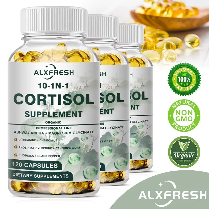 Cortisol Capsules For Cortisol Inhibitors Promote Relaxation Improve Sleep Relieve Anxiety Support Neurotransmitter Balance