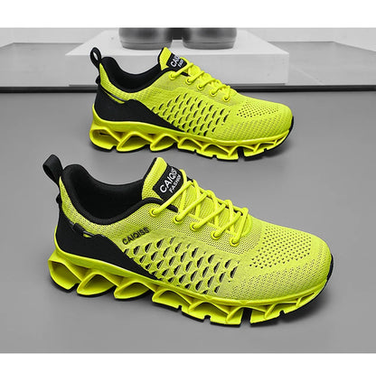 Men’s Lightweight Breathable Running Sneakers – Shock-Absorb Gym & Casual Shoes