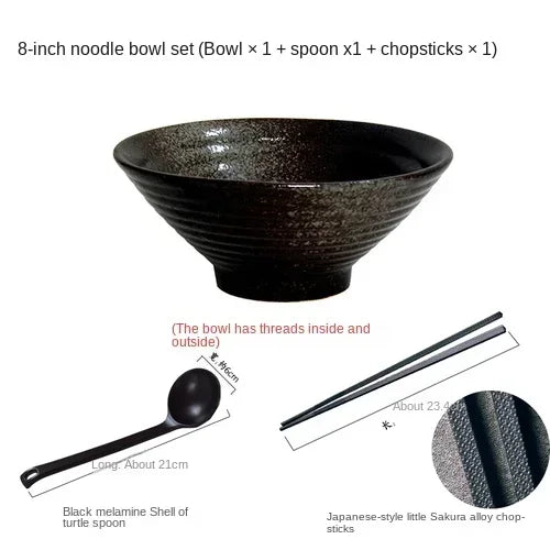 Japanese Ceramic Bowl Set – Creative Ramen & Soup Tableware