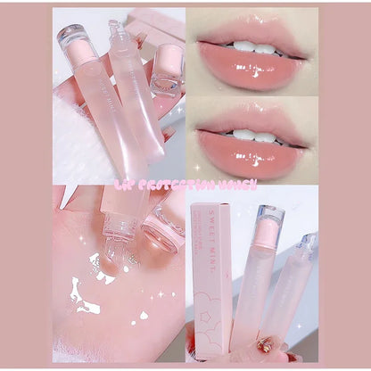 Plumping Crystal Jelly Lip Oil – Moisturising Long-Lasting Transparent Lip Gloss