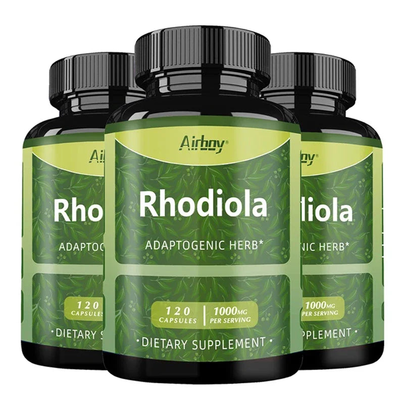Rhodiola Supplement - Improves Athletic Performance, Endurance, Mood and Motivation, Relieves Anxiety & Improves Mood