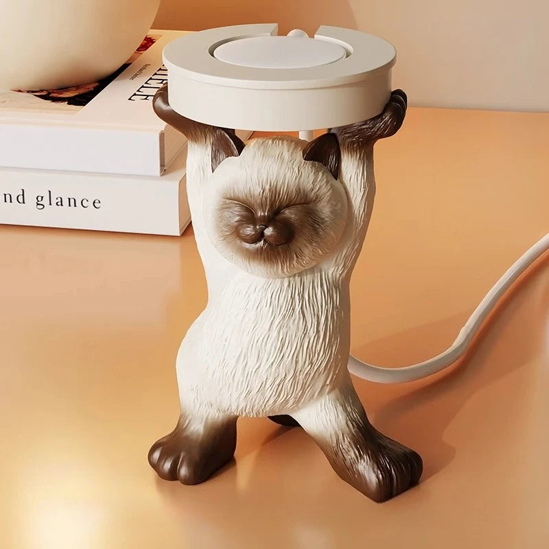 Cute Cat Apple Watch Charging Stand Holder – Stable Desk Dock for Watch Charging Cable