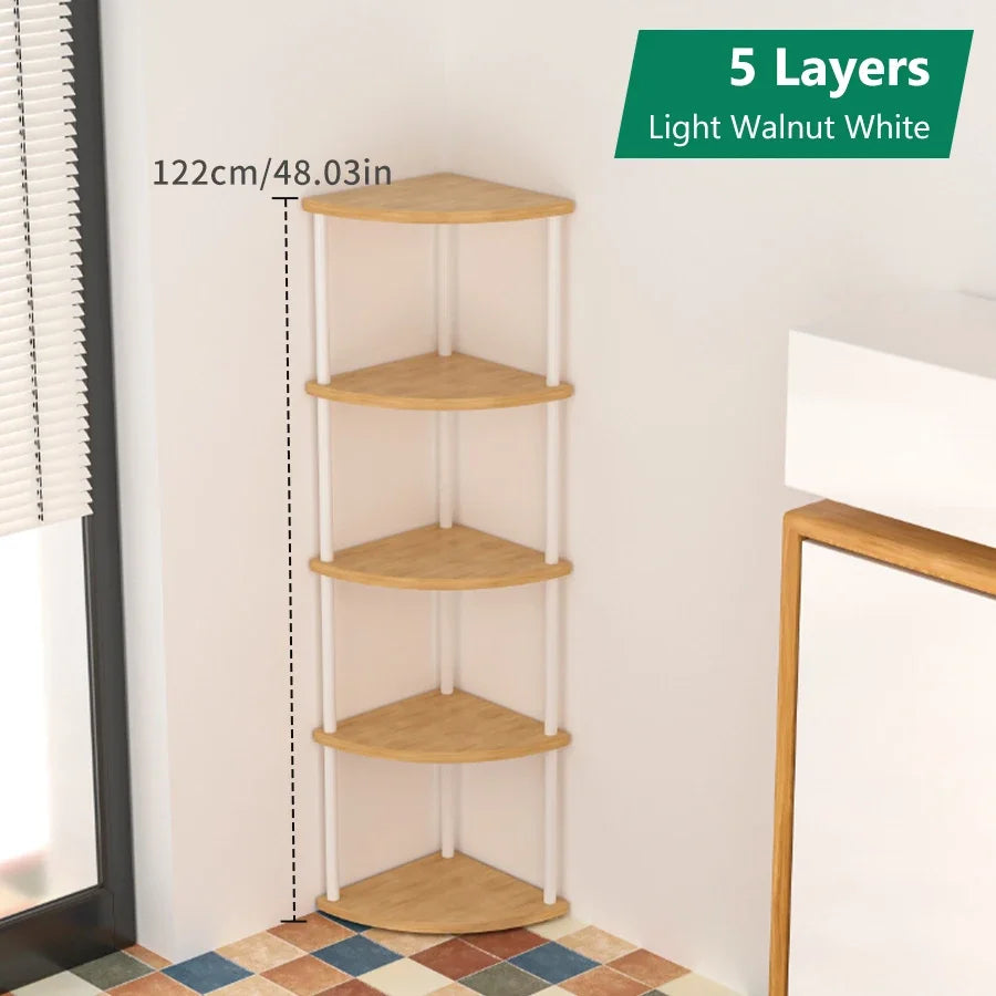 New Storage Shelf Organize Wall Corner Rack Practical Storage Rack Living Room/Kitchen/Bedroom Bookshelf Shelf Plant Rack