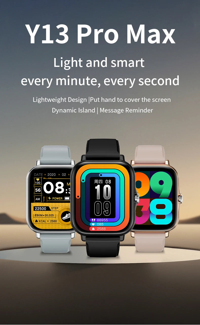 LAXASFIT 2025 New Smart Watch for Men Women Gift Full Touch Screen Sports Fitness Watch Bluetooth Call Digital Smartwatch