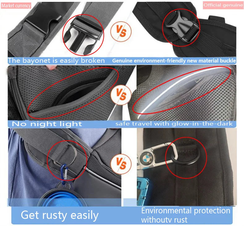 Oxford Mesh Pet Carrier Crossbody Bag Breathable Dog & Cat Travel Shoulder Bag for Small Dogs & Puppies Portable Pet Sling