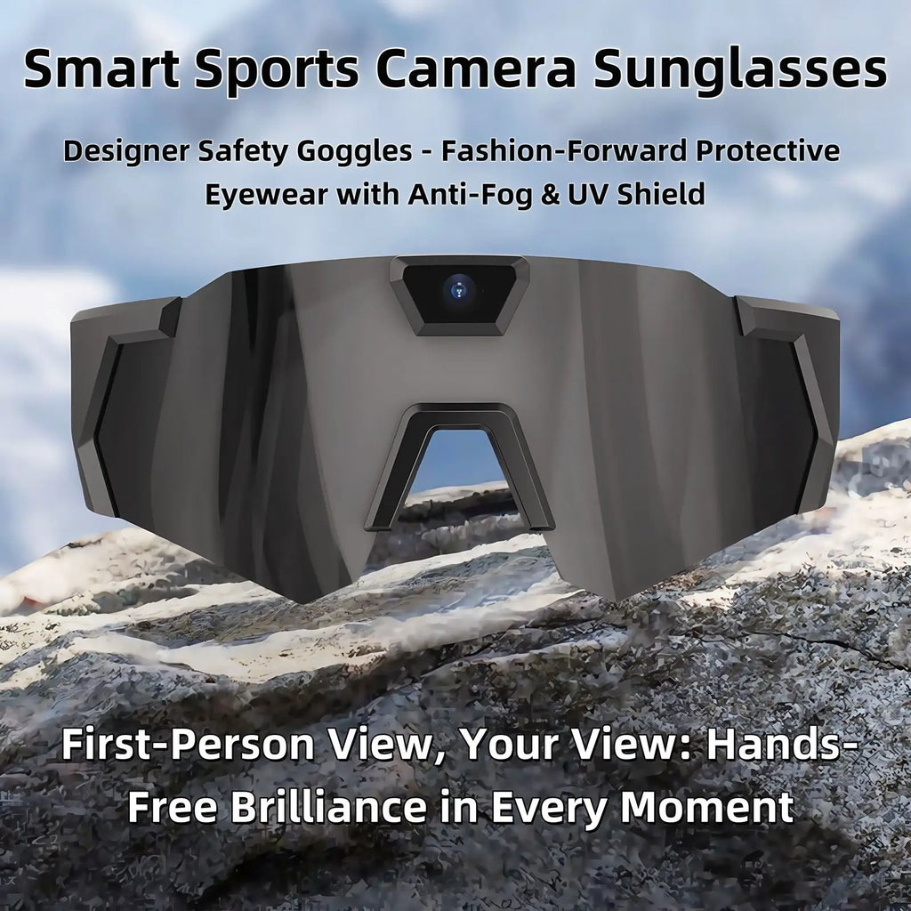 2026 AI Intelligent Glasses For Outdoor Cycling Windproof And Eye Protection Skiing Glasses High-definition Camera Photography