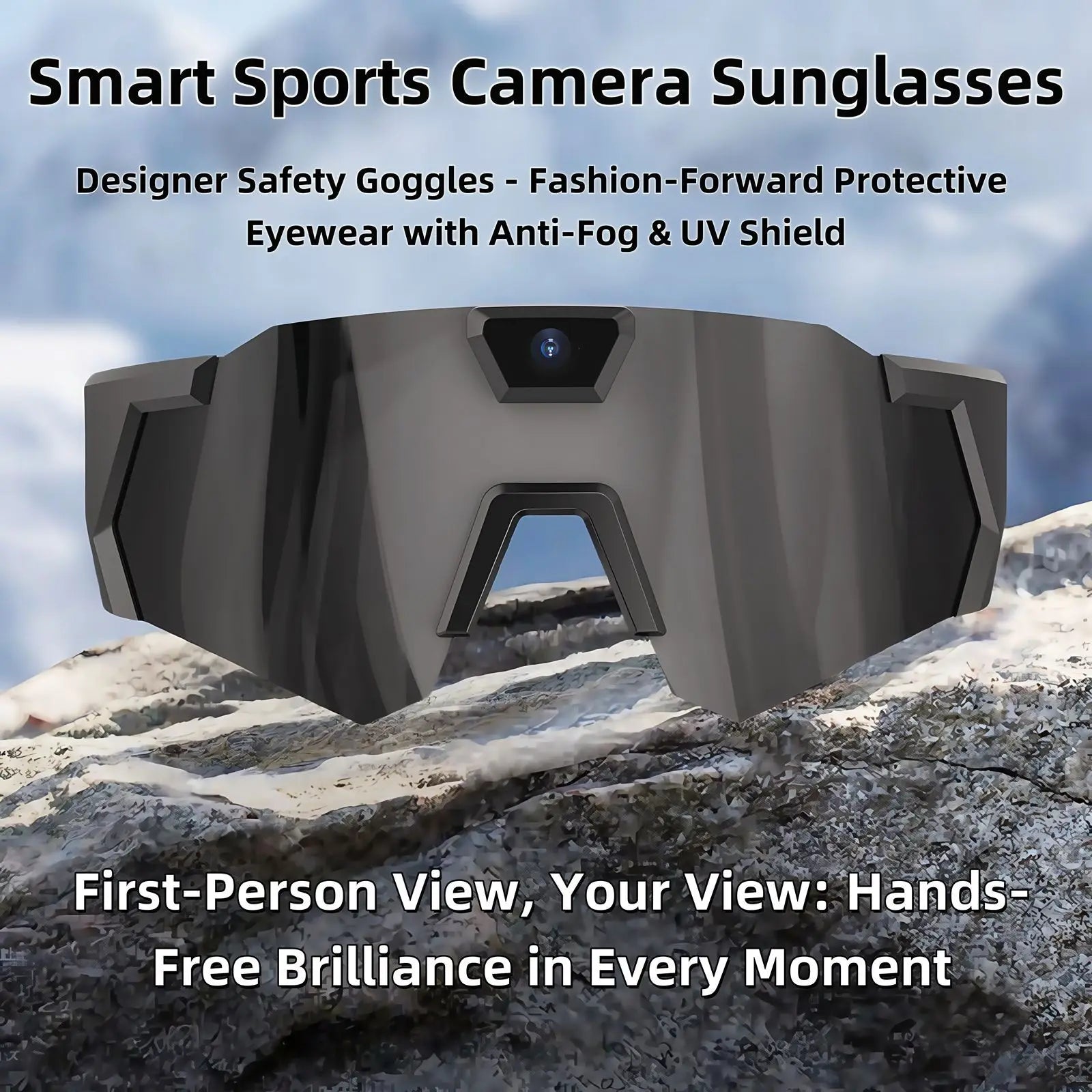 2026 AI Intelligent Glasses For Outdoor Cycling Windproof And Eye Protection Skiing Glasses High-definition Camera Photography