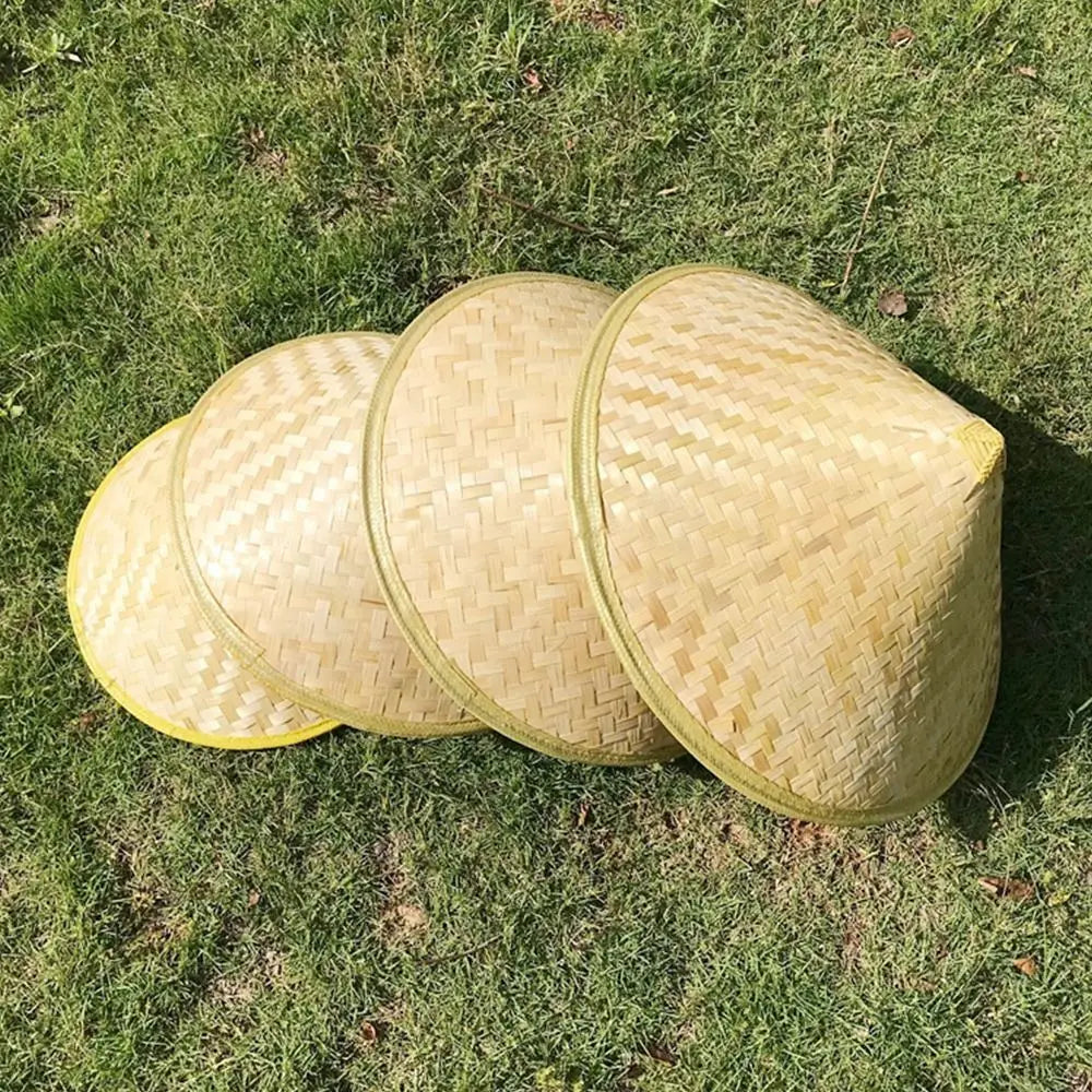 Bamboo Hat Bamboo Woven Hat Dance Props Light Board Bamboo Woven Labor Protection Hat Rainproof Hat Tourist Hat