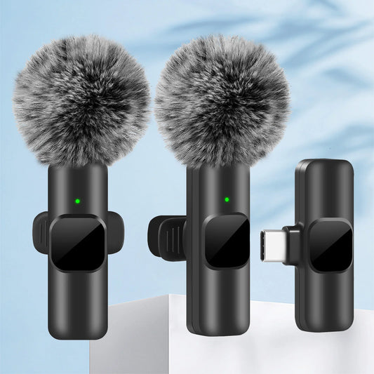 Wireless Lavalier Microphone for iPhone, Android & Laptop