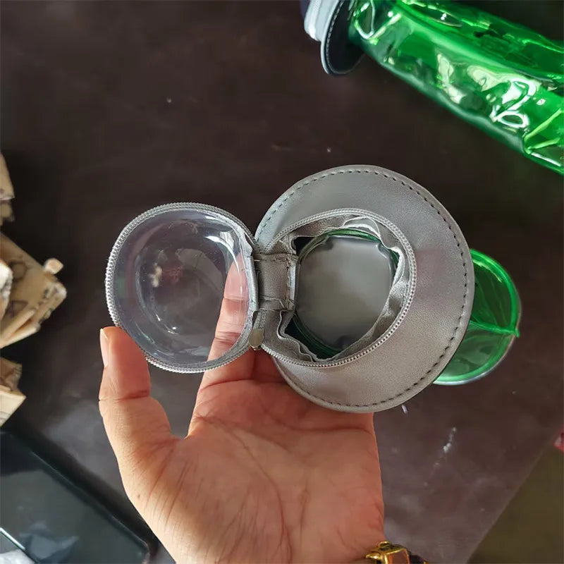 Creative Spaceship Shaped Hanging Storage Bag Transparent Large Capacity Doll Stationery Storage Box Backpack Pendant Cute Gift