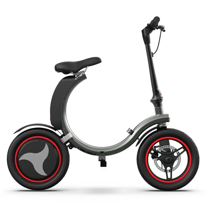 Folding electric bicycle, small, ultra-light and portable, transportation lithium batteries help drive battery cars