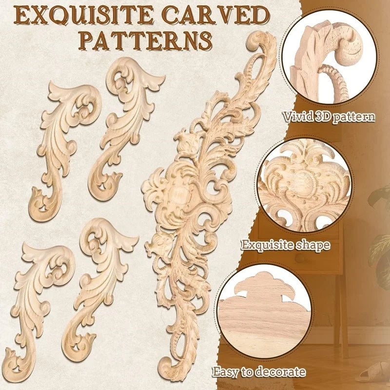 Decorative Wooden Appliques & Onlays for Furniture, Walls & Doors – DIY Wood Corner Frames
