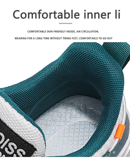Men’s Lightweight Breathable Running Sneakers – Shock-Absorb Gym & Casual Shoes