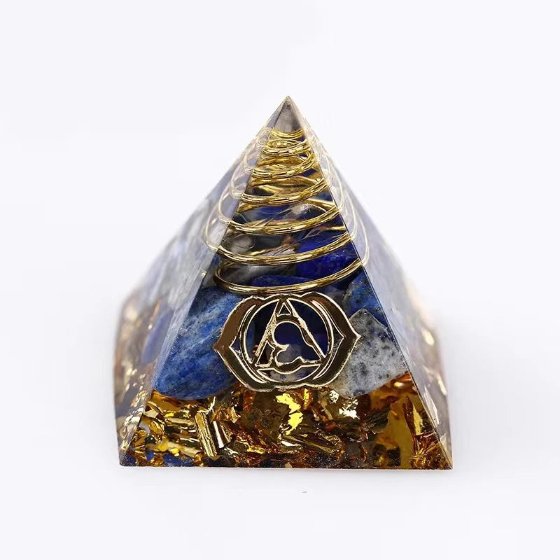 7 pieces per set - Resin crystal pyramid, chakra energy amplifier, a suitable crystal gift for meditation