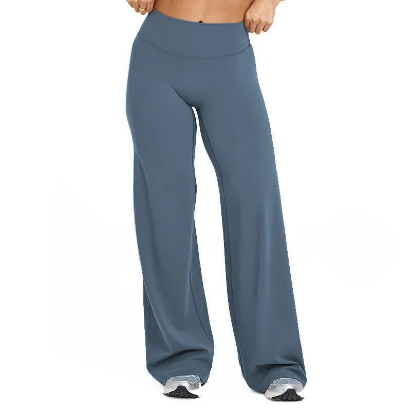 Women’s Straight-Leg Yoga Pants – Soft Mid-Waist Activewear