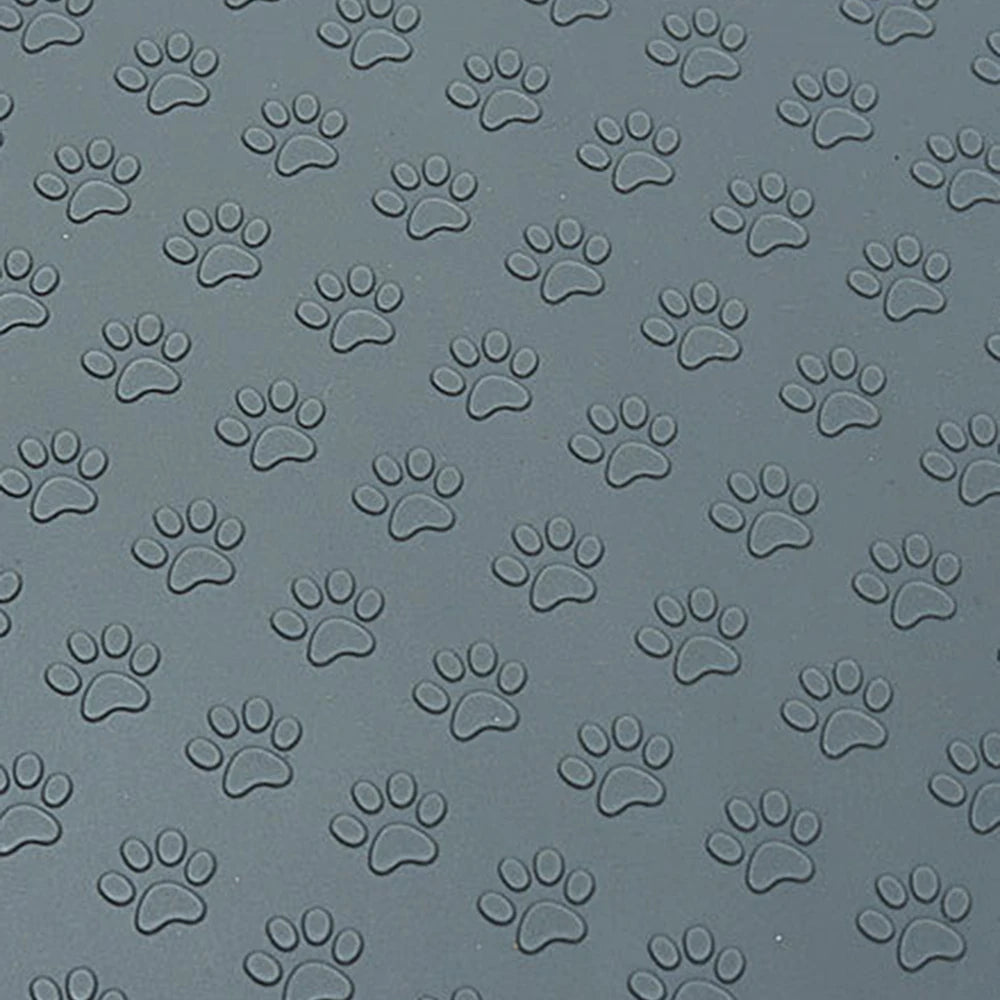 Silicone Pet Feeding Mat – Spill-Proof Paw Print for Cats & Dogs